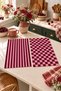 Berry Grid Striped Pattern and Checkered Pattern Digital Print 2-Piece Kitchen Towel Set, 35x55 cm - 6