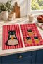 Coffee Cat Digitally Printed 2-Piece Kitchen Towel Set with Black Cat and Coffee Pattern, 35x55 cm - 7