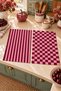 Berry Grid Striped Pattern and Checkered Pattern Digital Print 2-Piece Kitchen Towel Set, 35x55 cm - 7