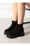DOBY Black Suede Women's Boots with Thick Soles - 2