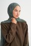 Elite Patterned Tensel Wool-Viscose Shawl, Ash Green - 2