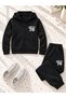 Armikids Unisex Printed Zip Detail Hooded Jacket and Jogger Pants