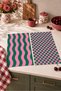 Mint Groove Wave and Checkered Pattern Digitally Printed 2-Piece Kitchen Towel Set, 35x55 cm - 7