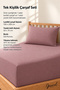 Vita | 100% Cotton Single-Size 2-Piece Fitted Sheet Set | Pillowcase | Fitted Sheet | Bed | Home Textiles - 100 x 200 cm - 4