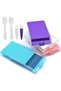 Diamond Art Storage Trays with Push-Pull Drawer Organizers, 4 Sets Same Size Purple Blue Pink White