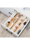 Bamboo Drawer Dividers 6-Pack, Adjustable Kitchen Drawer Organisers - 6