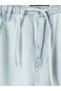 Alita City Farkıyla Xside Blue Denim Straight Wideleg Elastic Waist Wide Leg Women's Jean Trousers - 6