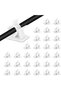 30Pcs Self-Adhesive Cable Clips White,Adjustable Cable Organizer Clip