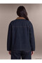 LCW Curve Navy Denim Straight-Leg, Loose & Oversized Women's Jean Jacket—The ALITA CITY Difference - 4