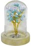 Latas Natural Aquamarine Stone Tree in a Glass Dome with Wooden Base | Artificial Bonsai Feng Shui Money Tree & Good Luck for Home & Office 03