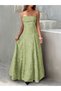 Rochie maxi, verde - 7