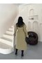 Women's Mock Neck, Belted, Button-Front Long Trench Coat—Classic, Stylish, Transitional Jacket - 2