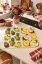 Pineapple, Banana, and Coconut Patterned Digital Print 2-Piece Kitchen Towel Set, 35X55 Cm. - 4