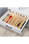 Bamboo Drawer Dividers 6-Pack, Adjustable Kitchen Drawer Organisers - 7