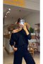 Modal-textured boat neck tracksuit set - 3
