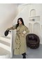 Women's Mock Neck, Belted, Button-Front Long Trench Coat—Classic, Stylish, Transitional Jacket - 6