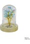 Latas Natural Aquamarine Stone Tree in a Glass Dome with Wooden Base | Artificial Bonsai Feng Shui Money Tree & Good Luck for Home & Office 03 - 2