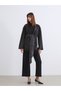 Alita City Lcw Vision Black Denim Straight Oversize Women's Jean Jacket with a Difference - 2