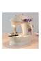 Portable Mini Electric Sewing Machine with Foot Pedal and Adapter, 2 Speeds, Light, White and Purple - 2