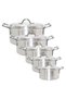 5 Piece Aluminium Cooking Pot Set with Lids, 20 to 28 cm Stock Pots for Everyday Cooking - 2