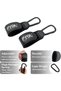 Stroller Hooks - Leather Buggy Clips, Black (2 Pack) - 4