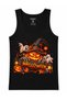 Halloween Witch – A Fantastic Tank Top Featuring a Witch Girl, a Black Cat, a Pumpkin, and a Bat - 2