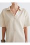LCW Comfort Beige Suede-Look Straight Dress, Featuring the ALITA CITY Touch - 3