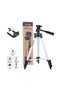 TF3114 Universal Mobile Phone Tripod Stand with Adjustable Phone Holder, Silver and Black