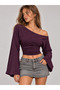 WOMEN'S BLOUSE WITH BOAT NECK, MADE OF FULL-LYCRA MODAL FABRIC - 4