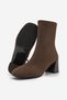 Women's Square-Toe Zip-Up Heeled Boots, Nonas, Brown Suede - 8