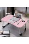 Foldable Laptop Bed Desk with 4 USB Ports, Storage Drawer and Cup Holder, Portable Lap Tray Table - 3