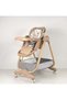 Foldable Baby High Chair with Adjustable Backrest, Detachable Tray, 5-Point Belt and Lockable Wheels