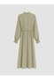 LCW Comfort Green Solid-Color Dress, Featuring the ALITA CITY Touch - 7