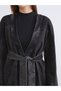 Alita City Lcw Vision Black Denim Straight Oversize Women's Jean Jacket with a Difference - 3