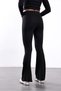 Black Elasticated Hem Flared Pants 2511 - 3