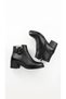 Women's Genuine Leather Short-Heeled Zip-Up Combat Boots - 8
