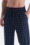 Men's Navy Blue Short Sleeve Pajama Suit - 2