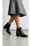 Women's Genuine Leather Short-Heeled Zip-Up Combat Boots - 2