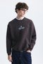 Oversized Printed Crew-Neck Sweatshirt - 2