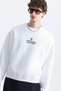 Oversized Printed Crew-Neck Sweatshirt - 2