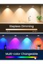 كشافات LED قابلة لإعادة الشحن عبر USB مع جهاز تحكم عن بعد، إضاءة خزانة LED دائرية، 3 ألوان - 2