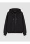 TWO MT SHOP QUALITY LCW Vision Black 3-Ply Solid Oversized Women's Zipper Sweatshirt - 5