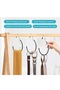 Closet Organizer Hooks, Silicone-Coated Coil Hanger with Chrome S-Hooks for Scarves, Belts, Ties and Bags (Pack of 5) - 3