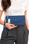 Water-Resistant Fabric-Lined Mini Clutch Bag and Shoulder Bag Wallet