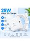 25W USB-C Charging Adapter with Type-C Cable, UK 3-Pin Plug - 5