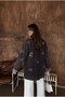 Women's Denim Jacket with Beaded Embroidery on the Front and Back Sleeves - 6