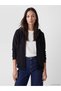 Two Mt Shop Quality Lcw Everyday Black 2 Thread Flat Standard & Regular Women's Zipper Sweatshirt