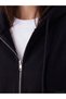 TWO MT SHOP QUALITY XSIDE Black 3-Ply Brushed Inside Straight Oversized Women's Zipper Sweatshirt - 3