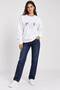 Women's long-sleeved sweatshirt with stone embellishments