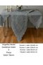 5 Piece Linen Lace Angelika Model Glitter Gray Living Room Set Runner Set - 2